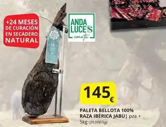 Supermercados MAS Jabu - paleta bellota 100% raza iberica oferta
