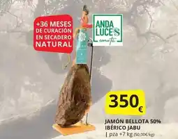 Supermercados MAS Bellota - jamón 50% ibérico oferta