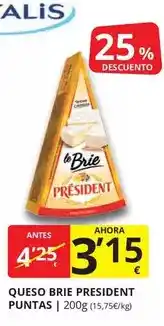 Supermercados MAS Président - queso brie oferta
