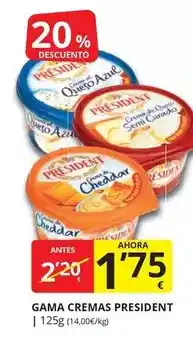 Supermercados MAS Président - gama cremas oferta
