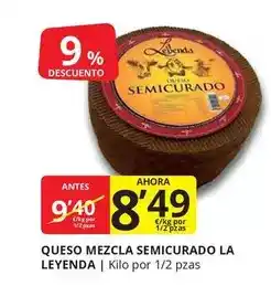 Supermercados MAS Leyenda - queso mezcla semicurado oferta