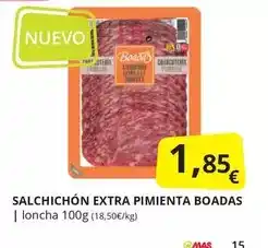 Supermercados MAS Boadas - salchichon extra pimienta oferta