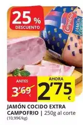 Supermercados MAS Campofrío - jamon cocido extra oferta