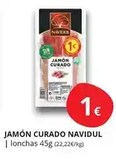 Supermercados MAS Navidul - jamon curado oferta