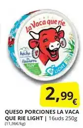 Supermercados MAS La vaca que ríe - queso porciones oferta