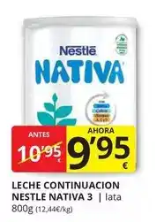 Supermercados MAS Nestlé - leche continuacion nativa 3 oferta