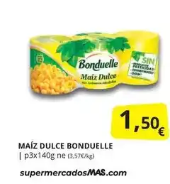 Supermercados MAS Bonduelle - maiz dulce oferta