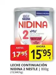 Supermercados MAS Nestlé - leche continuacion nidina 2 oferta