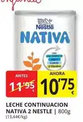 Supermercados MAS Nestlé - leche continuacion nativa 2 oferta