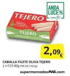 Supermercados MAS Tejero - caballa filete oliva oferta