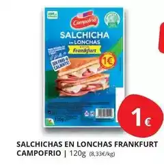 Supermercados MAS Campofrío - salchichas en lonchas frankfurt oferta