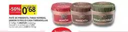 Supermercados MAS Casa tarradellas - paté de pimienta, finas hierbas, jamón o pollo gas tarradellas oferta