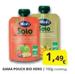 Supermercados MAS Hero - gama pouch bio oferta