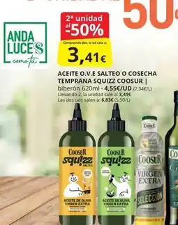 Supermercados MAS Coosur - aceite o.v.e salteo o cosecha temprana squizz oferta