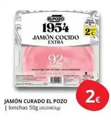 Supermercados MAS Elpozo - jamon curado oferta
