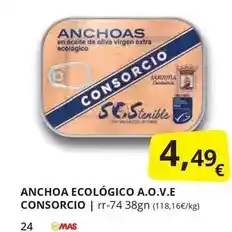 Supermercados MAS Consorcio - anchoa ecológico a.o.v.e oferta