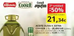 Supermercados MAS Coosur - aceite oliva v. extra oferta