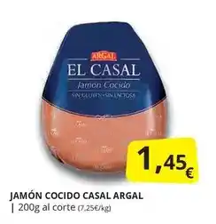 Supermercados MAS Argal - jamon cocido oferta