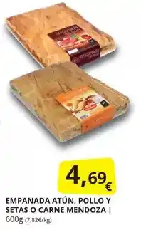 Supermercados MAS Empanada atun, pollo y setas o carne oferta