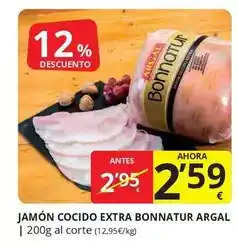 Supermercados MAS Argal - jamón cocido extra bonnatur oferta