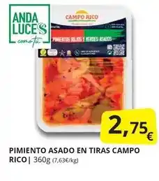 Supermercados MAS Campo rico - pimiento asado en tiras oferta