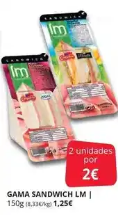Supermercados MAS Gama sandwich oferta
