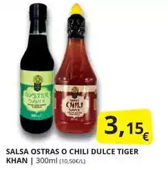 Supermercados MAS Tiger khan - salsa ostras o chili dulce tiger oferta