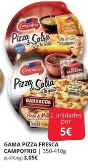 Supermercados MAS Campofrío - gama pizza fresca oferta