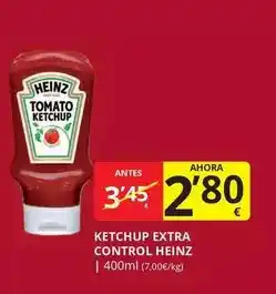 Supermercados MAS Heinz - ketchup extra control oferta