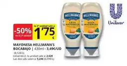 Supermercados MAS Hellmann's - mayonesa bocabajo oferta