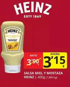 Supermercados MAS Heinz - salsa miel y mostaza oferta