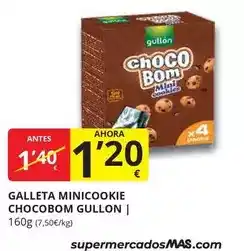Supermercados MAS Gullón - galleta minicookie chocobom oferta