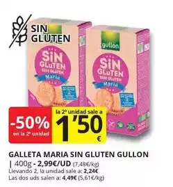 Supermercados MAS Gullón - galleta maria sin gluten oferta