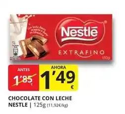 Supermercados MAS Nestlé - chocolate con leche oferta