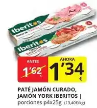 Supermercados MAS Ibéritos - pate jamon curado, jamon york oferta