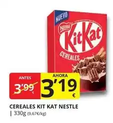 Supermercados MAS Nestlé - cereales kit kat oferta