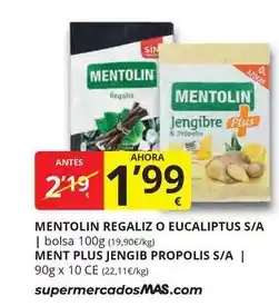 Supermercados MAS Plus - mentolin regaliz o eucaliptus s/a oferta