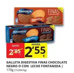 Supermercados MAS Fontaneda - galleta digestiva finas chocolate negro o con leche oferta