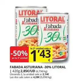Supermercados MAS Litoral - fabada asturiana 30% oferta