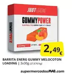 Supermercados MAS Energy - burrita energ gummy melocoton oferta