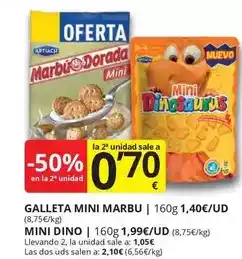 Supermercados MAS Artiach - galleta mini marbu oferta