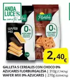 Supermercados MAS Anda - galleta 5 cereales con choco 0% azucares oferta