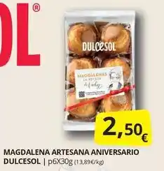 Supermercados MAS Dulcesol - magdalenas artesana oferta