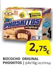 Supermercados MAS Phoskitos - bizcocho original oferta