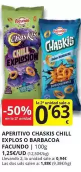 Supermercados MAS Facundo - aperitivo chaskis chill explos o barbacoa oferta