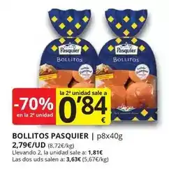 Supermercados MAS Pasquier - bollitos oferta