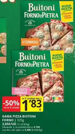 Supermercados MAS Buitoni - gama pizza oferta
