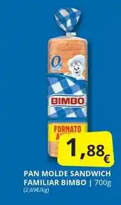 Supermercados MAS Bimbo - pan molde sandwich familiar oferta