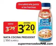 Supermercados MAS Président - nata cocina oferta