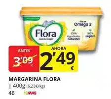 Supermercados MAS Flora - margarina oferta